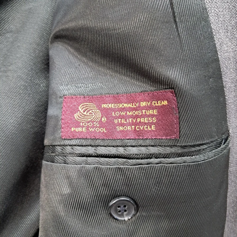Jos.‎ A. Bank Mens Grey 100% Pure Wool 3-Button Blazer Sport Coat Jacket 42R